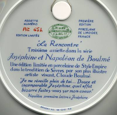 1984 Claude Boulme "The Meeting" Limited Edition Plate 1984 Claude Boulme "The Meeting" Limited Edition Plate
