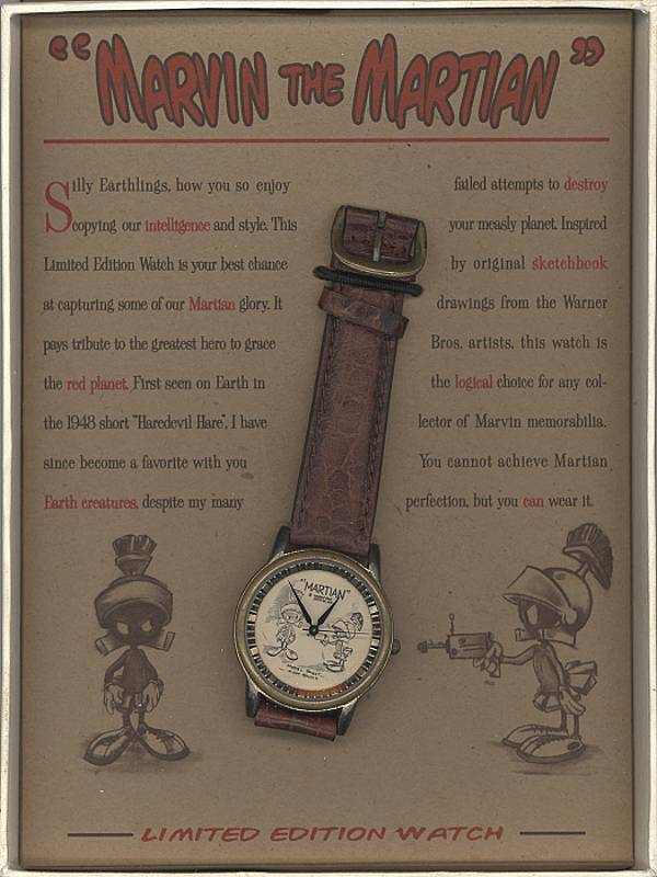 1996 Fossil "Marvin the Martian" Warner Bros. Limited Edition Sketch Watch 1996 Fossil "Marvin the Martian" Warner Bros. Limited Edition Sketch Watch