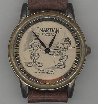 1996 Fossil "Marvin the Martian" Warner Bros. Limited Edition Sketch Watch 1996 Fossil "Marvin the Martian" Warner Bros. Limited Edition Sketch Watch