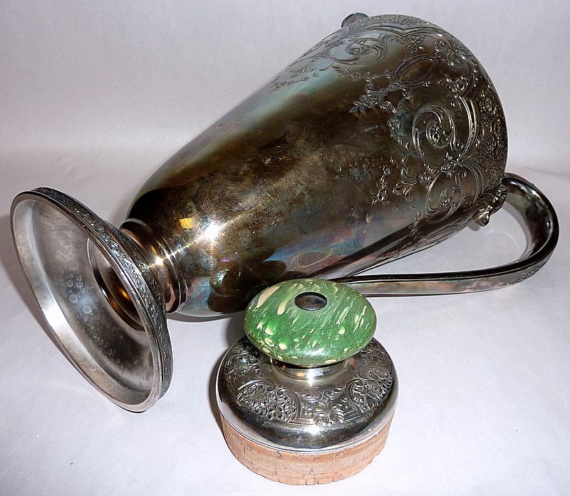 Rare Antique Wilcox PAISLEY Silver Plate Cocktail Shaker with Cork Lid Rare Antique Wilcox PAISLEY Silver Plate Cocktail Shaker with Cork Lid