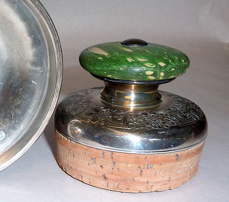 Rare Antique Wilcox PAISLEY Silver Plate Cocktail Shaker with Cork Lid Rare Antique Wilcox PAISLEY Silver Plate Cocktail Shaker with Cork Lid