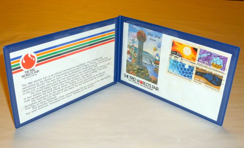 1982 World's Fair Knoxville TN.1st day Cover & Issue 4 Stamps in Double Sleeve 1982 World's Fair Knoxville TN.1st day Cover & Issue 4 Stamps in Double Sleeve
