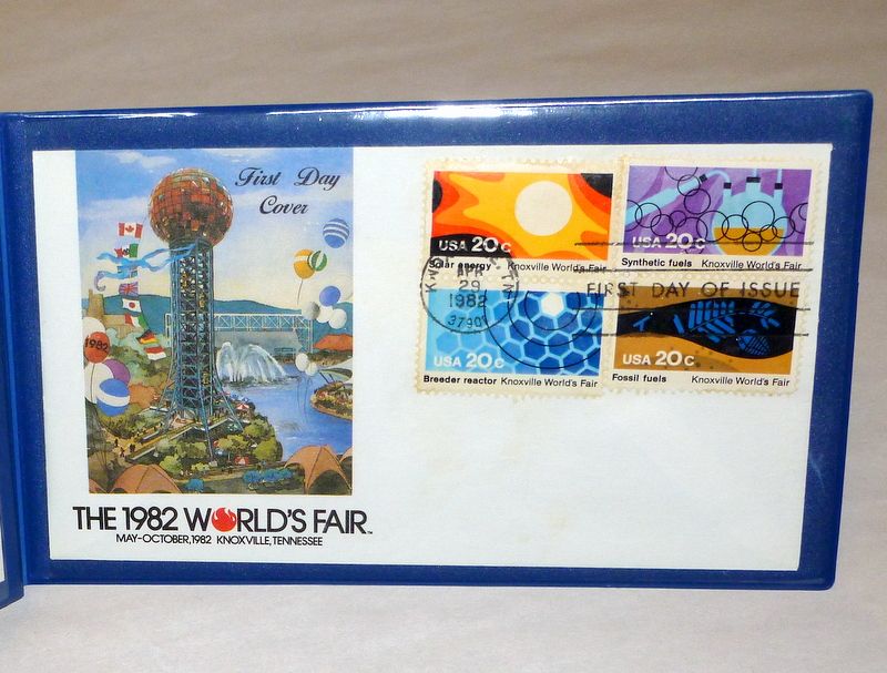 1982 World's Fair Knoxville TN.1st day Cover & Issue 4 Stamps in Double Sleeve 1982 World's Fair Knoxville TN.1st day Cover & Issue 4 Stamps in Double Sleeve