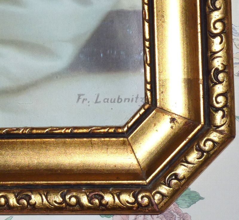 1920's Framed 42" Lithograph Fr. Laubnitz Mother & Child & Cherubs 1920's Framed 42" Lithograph Fr. Laubnitz Mother & Child & Cherubs