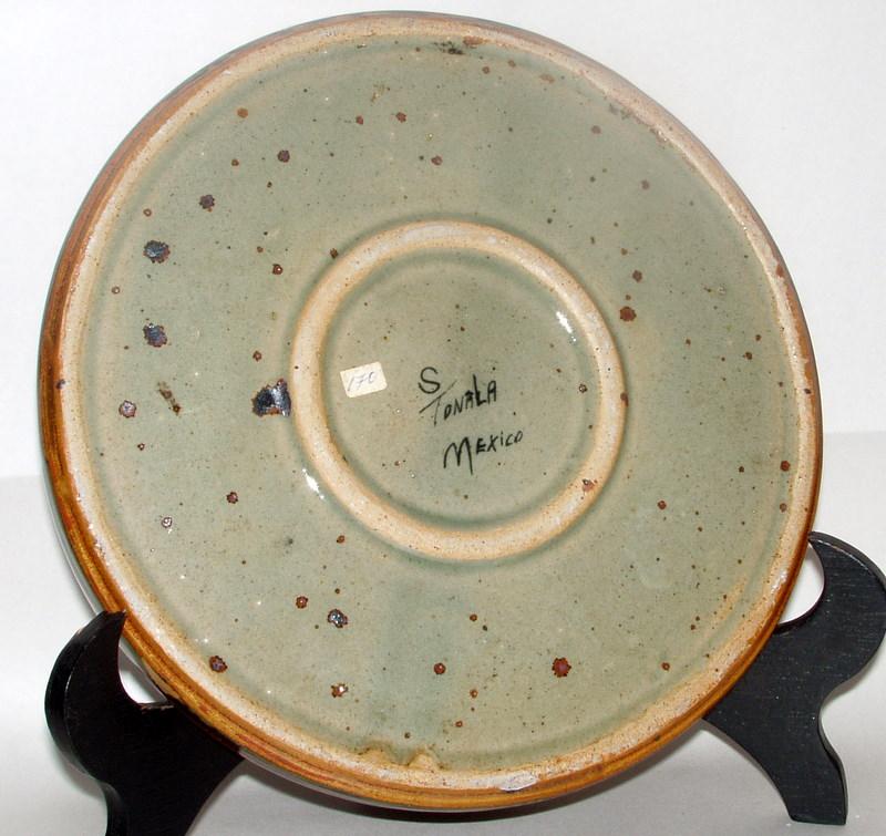 Vintage Salvador Vasquez Tonala Mexico Hand painted Stoneware Pottery 10" Hummingbird Plate Vintage Salvador Vasquez Tonala Mexico Hand painted Stoneware Pottery 10" Hummingbird Plate