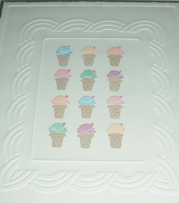 J. Billman Ice Cream Cones Embossed Print 6/250 Nursery Child's Room J. Billman Ice Cream Cones Embossed Print 6/250 Nursery Child's Room