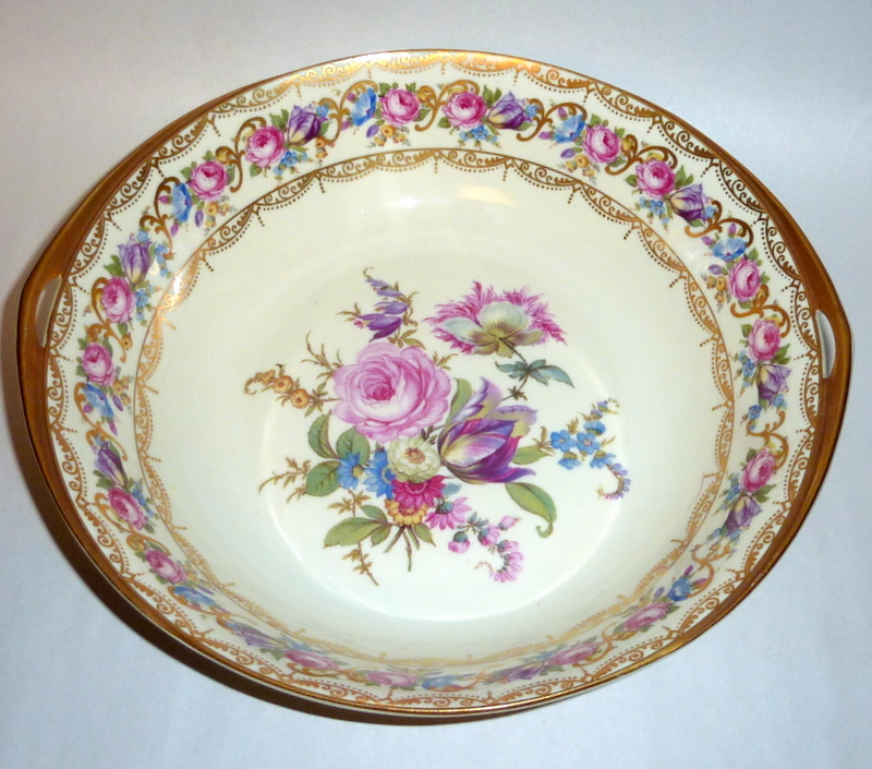 Vintage 1930's Rosenthale Bavaria Ivory Porcelain Vienna 10" Cake Plate & Bowl Vintage 1930's Rosenthale Bavaria Ivory Porcelain Vienna 10" Cake Plate & Bowl