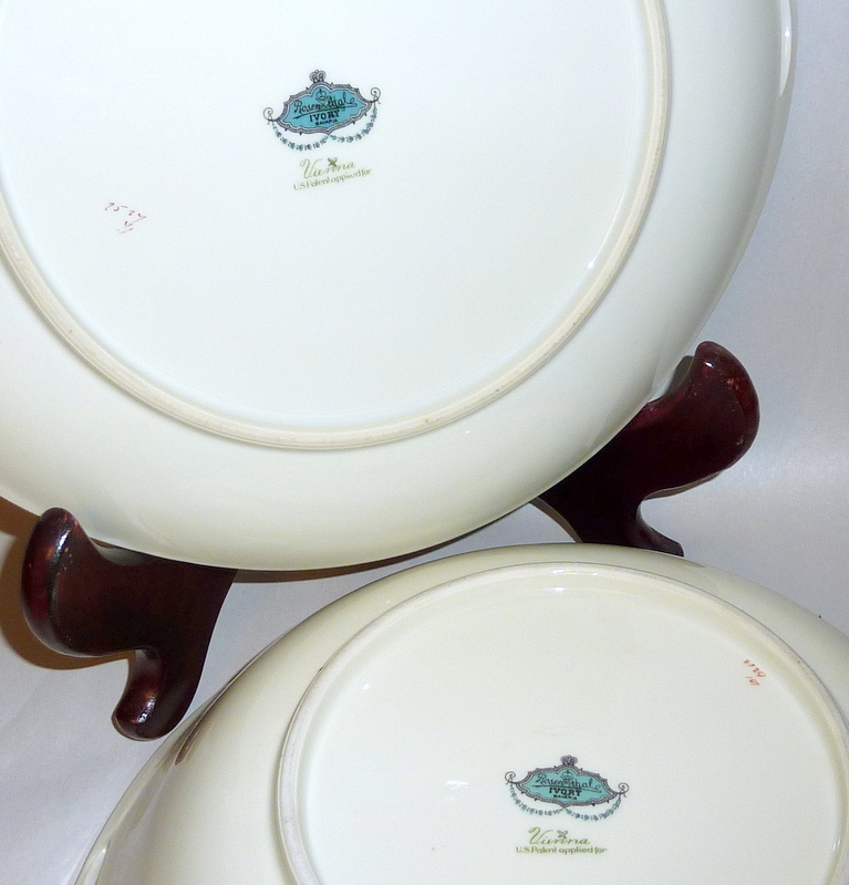 Vintage 1930's Rosenthale Bavaria Ivory Porcelain Vienna 10" Cake Plate & Bowl Vintage 1930's Rosenthale Bavaria Ivory Porcelain Vienna 10" Cake Plate & Bowl