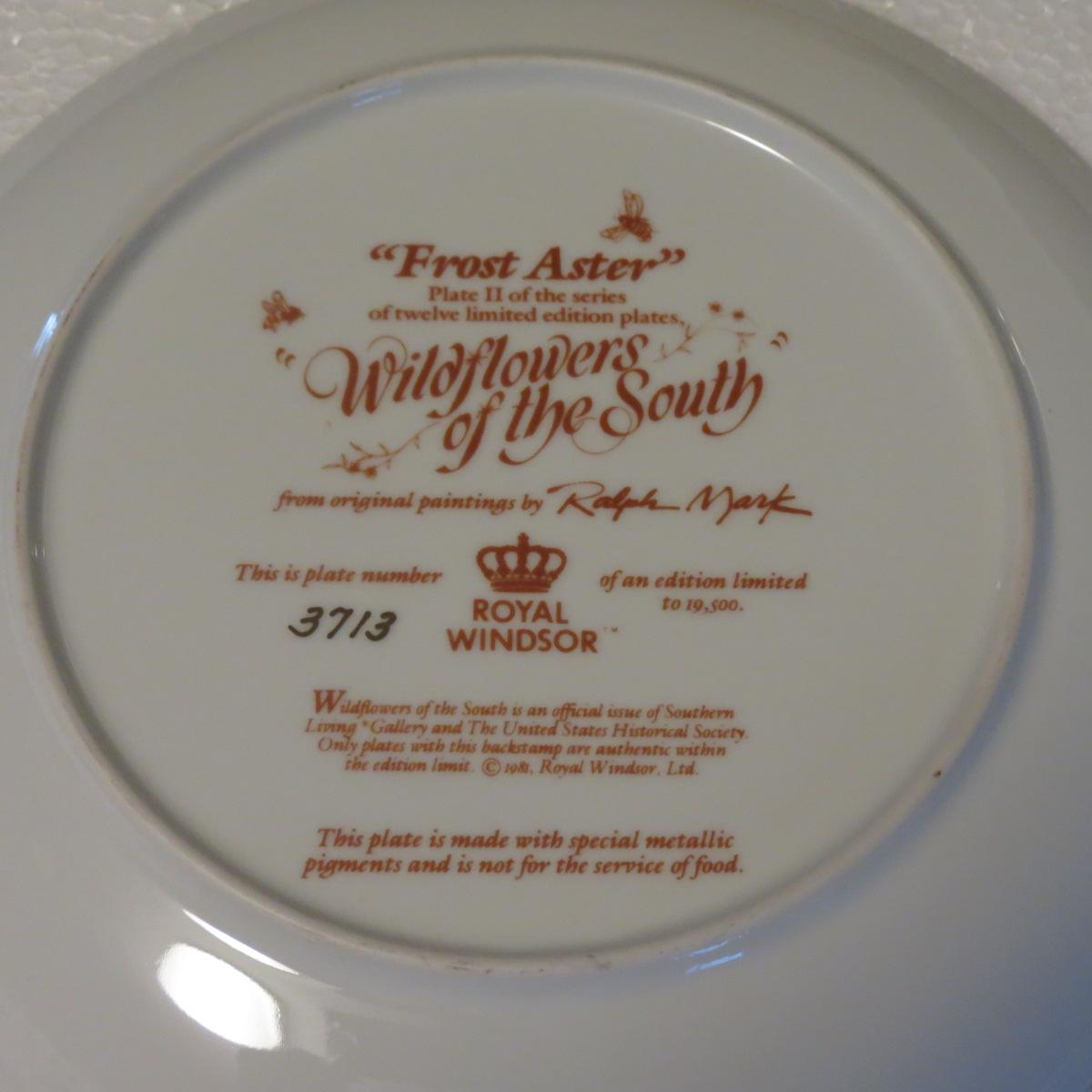 Frost Aster Wildflowers of the South Limited Edition Collector Plate Frost Aster Wildflowers of the South Limited Edition Collector Plate