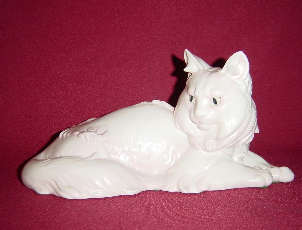 Rosenthal Angora Cat Lying by Theodor Karner Rosenthal Angora Cat Lying by Theodor Karner