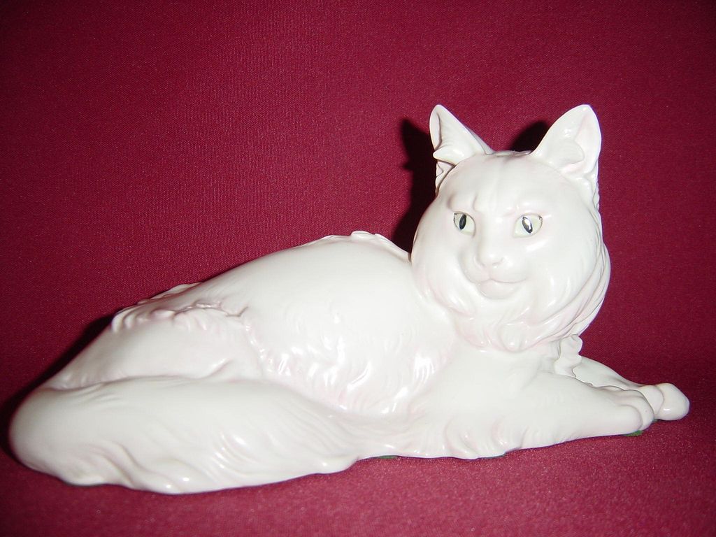 Rosenthal Angora Cat Lying by Theodor Karner Rosenthal Angora Cat Lying by Theodor Karner
