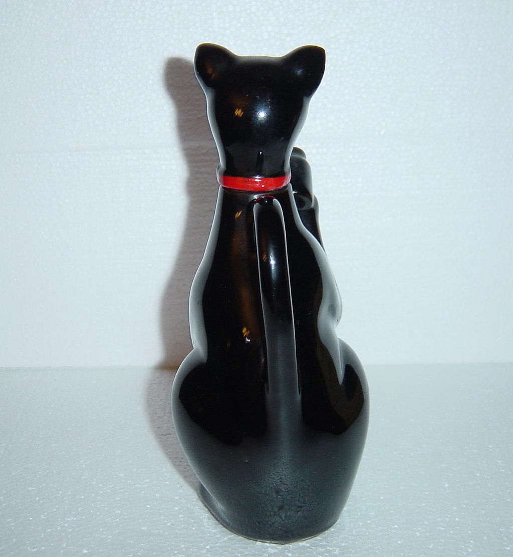 Japan Red Ware Shafford Black Cat Cruet Japan Red Ware Shafford Black Cat Cruet