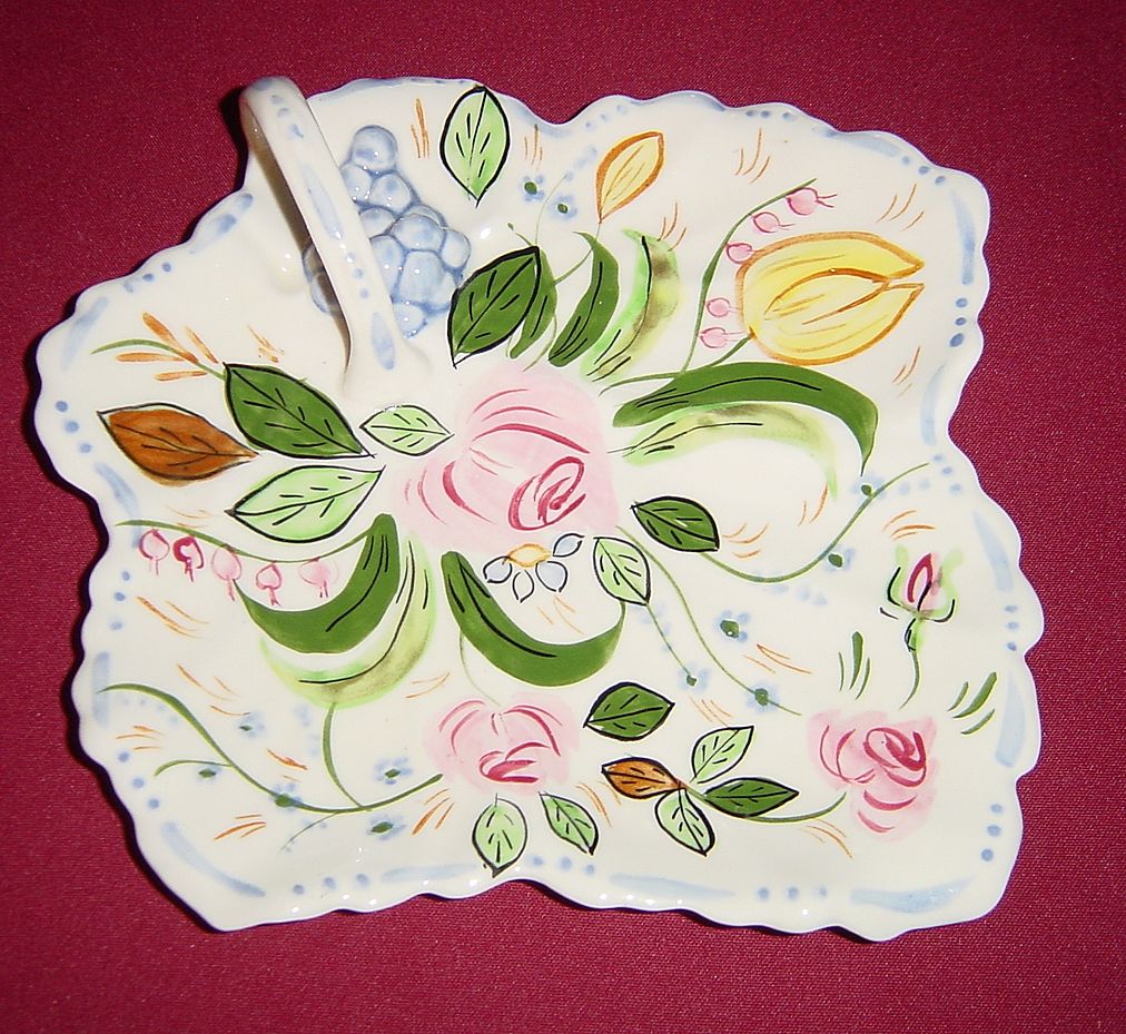 Blue Ridge Southern Potteries Verna Maple Leaf Cake Plate Blue Ridge Southern Potteries Verna Maple Leaf Cake Plate