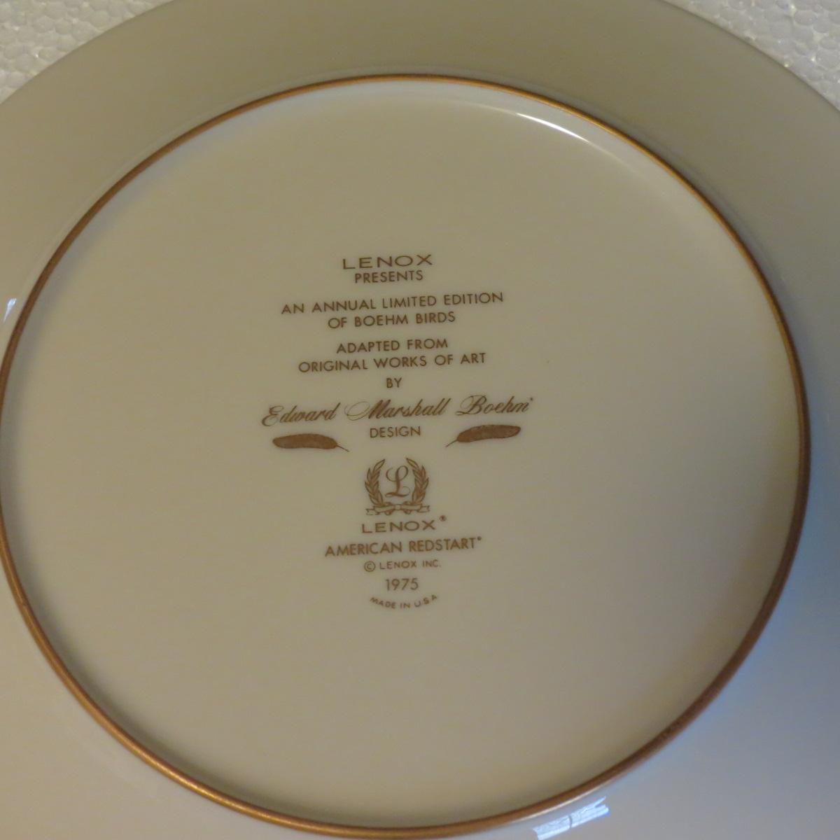 Lenox Boehm American Redstart Limited Edition Collector Plate Lenox Boehm American Redstart Limited Edition Collector Plate