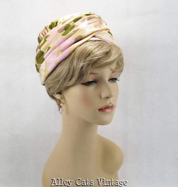 Vintage 1960s 60s Hat Pastel Organza Ruched Pillbox by Bellini Vintage 1960s 60s Hat Pastel Organza Ruched Pillbox by Bellini