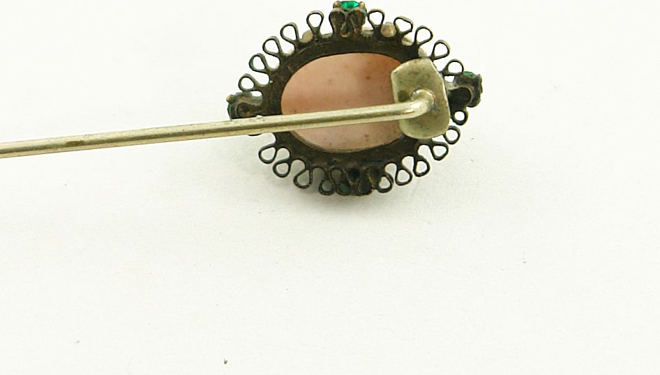 Dainty Vintage Sterling Silver Cameo Stick Pin Dainty Vintage Sterling Silver Cameo Stick Pin