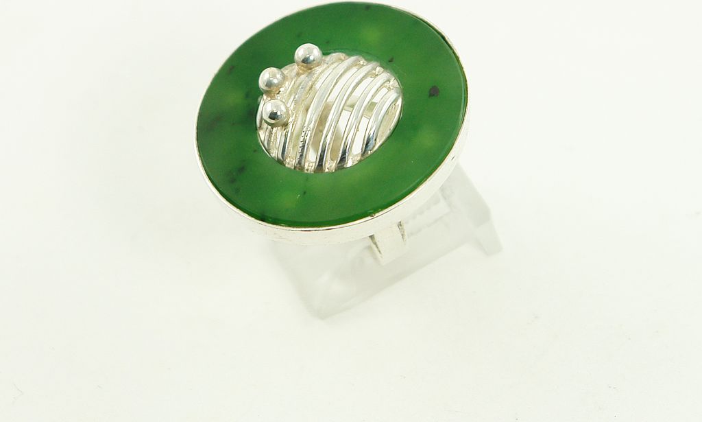 Monet Bijoux Sterling Silver Jade Ring Monet Bijoux Sterling Silver Jade Ring