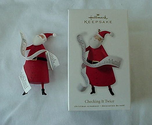 Hallmark Keepsake Ornament Santa Claus Checking It Twice Hallmark Keepsake Ornament Santa Claus Checking It Twice