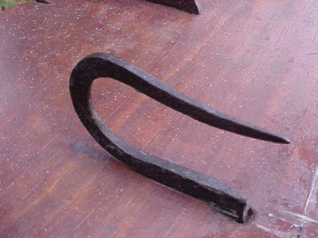 Folk Art Game Fowling Board Hanging Rack W/Hand Forged Hooks Folk Art Game Fowling Board Hanging Rack W/Hand Forged Hooks