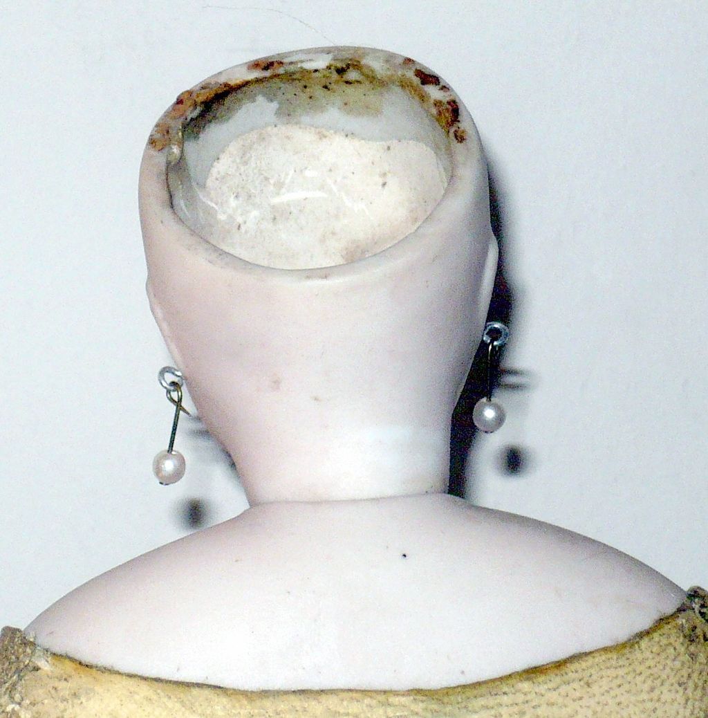 Early Pale 15" French Fashion Cobalt Eyes Shapely Kid Body Original Wig Early Pale 15" French Fashion Cobalt Eyes Shapely Kid Body Original Wig