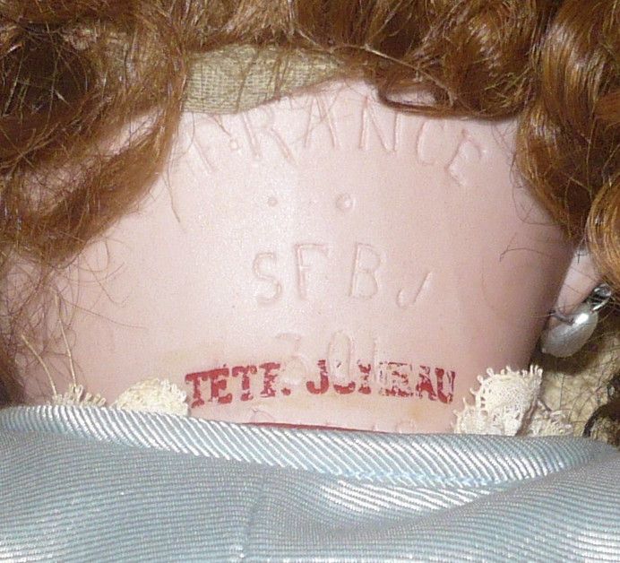 20" SFBJ 301 Tete Jumeau Original Wig Shift Shoes Gloves Mama Strings 20" SFBJ 301 Tete Jumeau Original Wig Shift Shoes Gloves Mama Strings