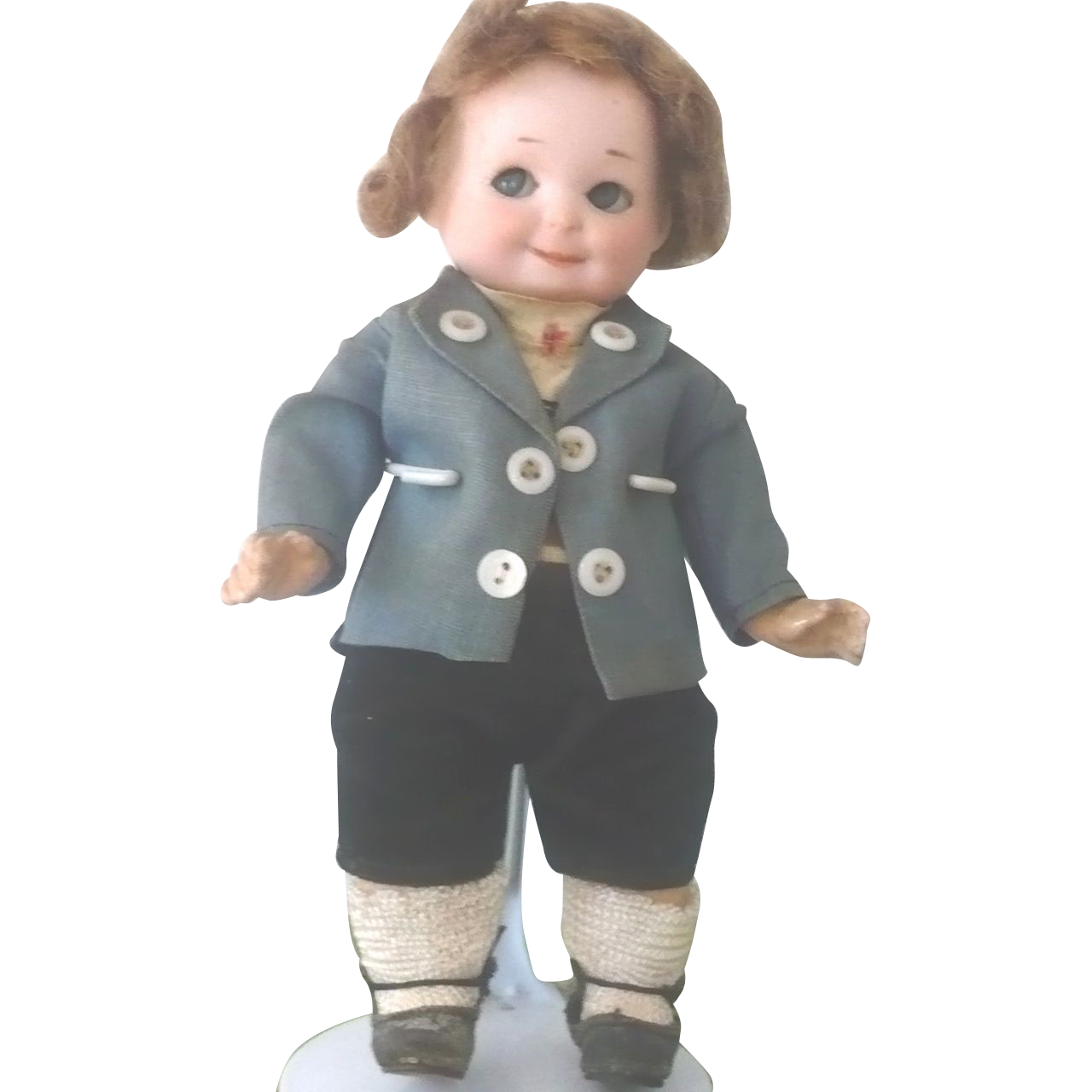 7" AM 253 Googly Nobbi Kid Boy Original Costume Wig Blue SE 7" AM 253 Googly Nobbi Kid Boy Original Costume Wig Blue SE