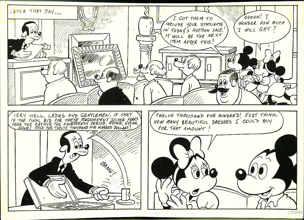 American Art - Mickey and Minnie at Auction, Original Disney Cartoon Art American Art - Mickey and Minnie at Auction, Original Disney Cartoon Art