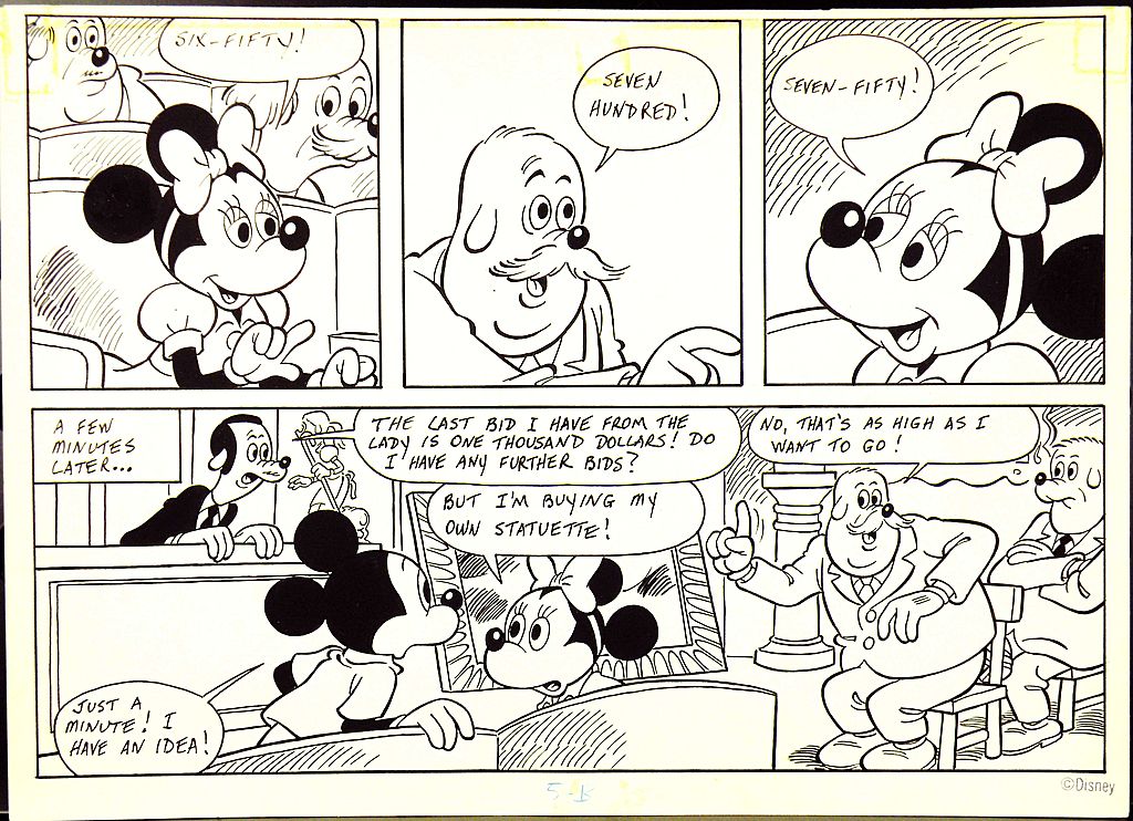 American Art - Mickey and Minnie at Auction, Original Disney Cartoon Art American Art - Mickey and Minnie at Auction, Original Disney Cartoon Art