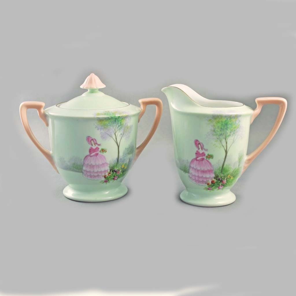 Noritake Art Deco Sugar & Creamer Noritake Art Deco Sugar & Creamer