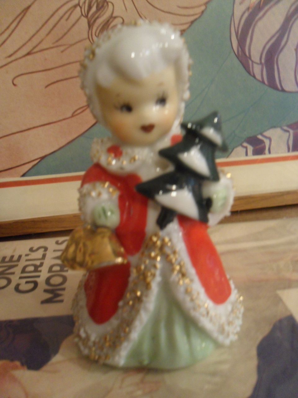 Five & Dime LEFTON Christmas Angel Bell Spaghetti Trim Five & Dime LEFTON Christmas Angel Bell Spaghetti Trim