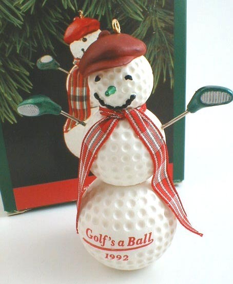 Golf's a Ball Snowman Hallmark Christmas Ornament Golf's a Ball Snowman Hallmark Christmas Ornament