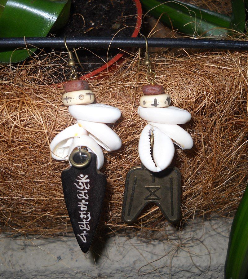 Good Luck Asymmetrical Earrings Good Luck Asymmetrical Earrings