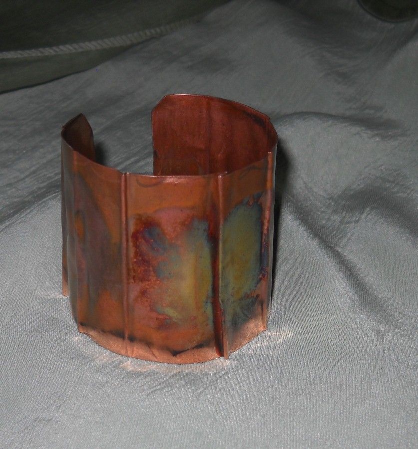 Fold Form Torched Copper Cuff Fold Form Torched Copper Cuff