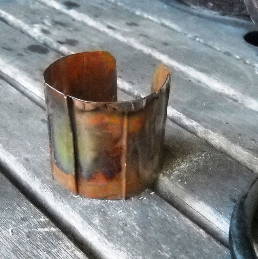 Fold Form Torched Copper Cuff Fold Form Torched Copper Cuff