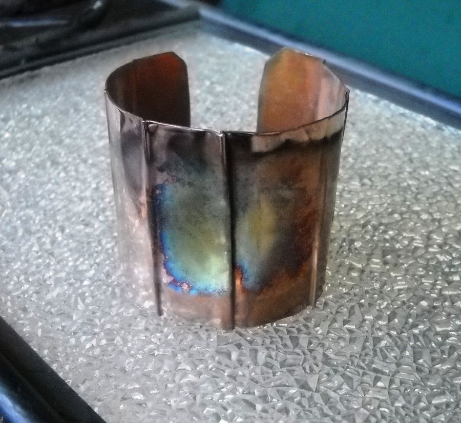 Fold Form Torched Copper Cuff Fold Form Torched Copper Cuff