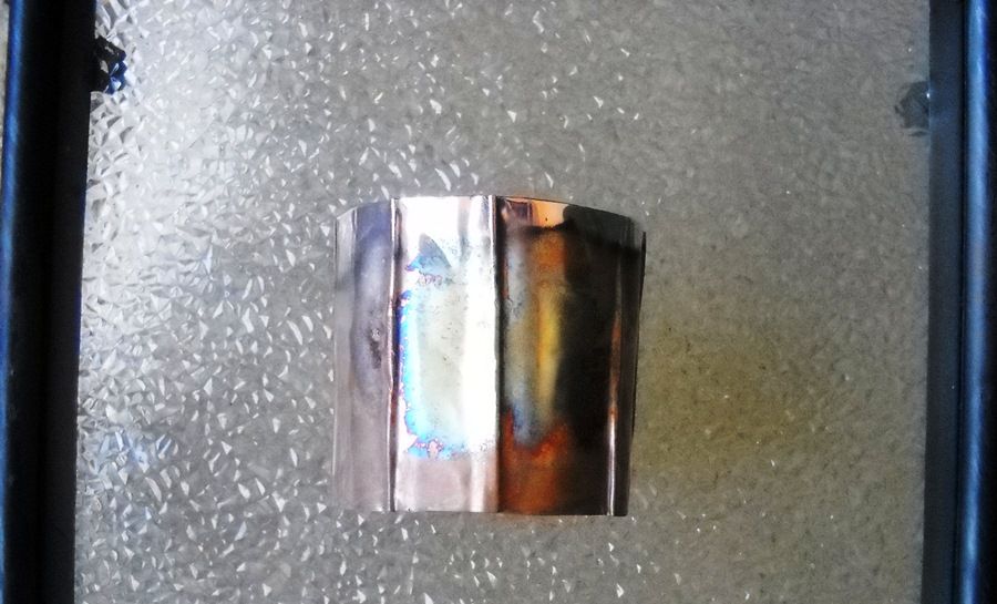 Fold Form Torched Copper Cuff Fold Form Torched Copper Cuff
