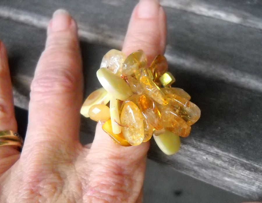 Citrine & Shell Ring Citrine & Shell Ring
