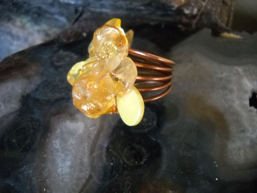Citrine & Shell Ring Citrine & Shell Ring