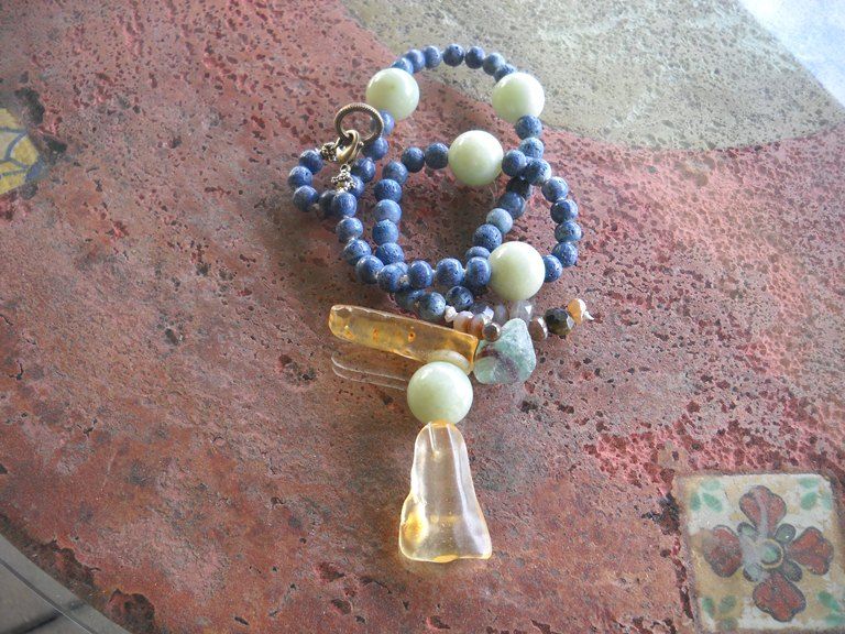 Hand Knotted Blue Coral Necklace Hand Knotted Blue Coral Necklace