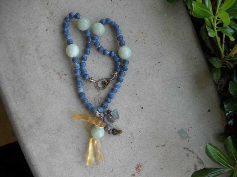 Hand Knotted Blue Coral Necklace Hand Knotted Blue Coral Necklace