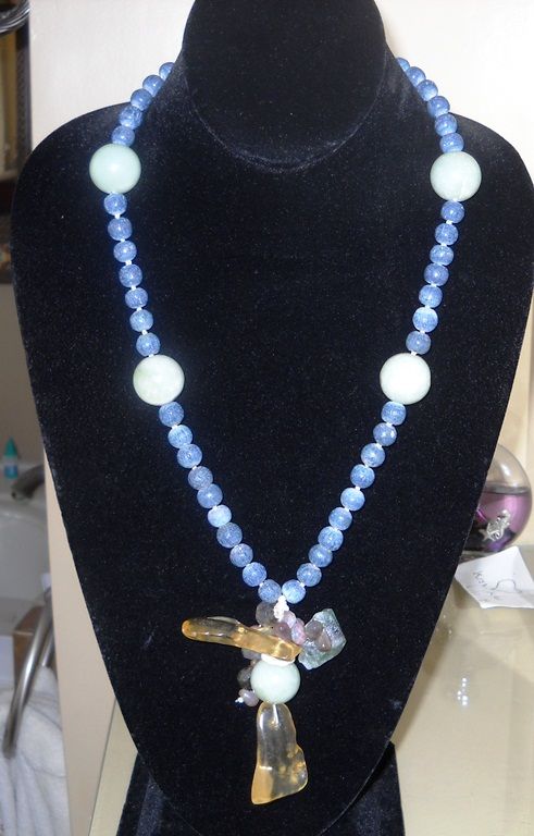 Hand Knotted Blue Coral Necklace Hand Knotted Blue Coral Necklace