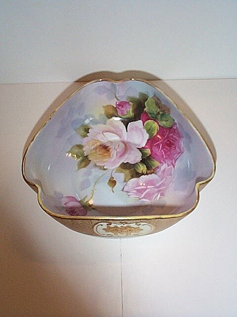 Hand Painted Triangular Noritake Bowl Hand Painted Triangular Noritake Bowl