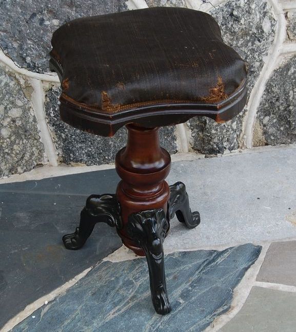 Victorian Empire Style Dated 1872 Organ/Piano Stool Victorian Empire Style Dated 1872 Organ/Piano Stool
