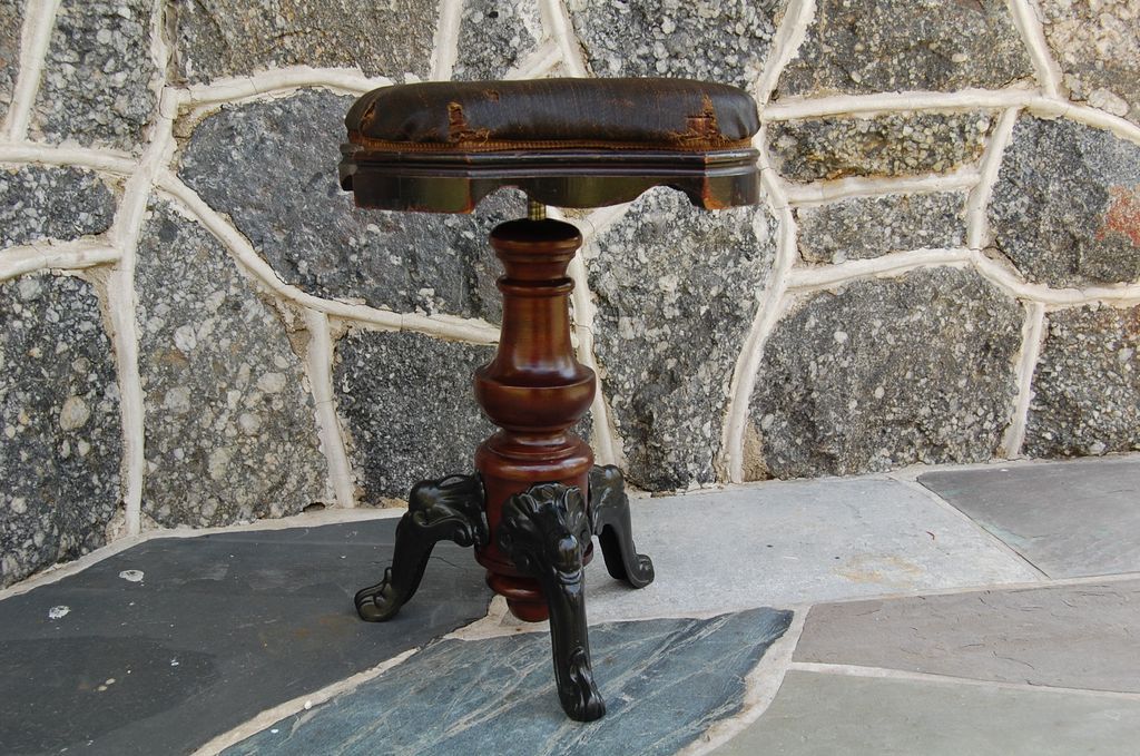 Victorian Empire Style Dated 1872 Organ/Piano Stool Victorian Empire Style Dated 1872 Organ/Piano Stool