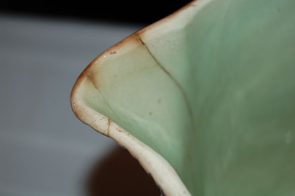 Early 1900's Majolica Brown Bark with Flowers Pottery Pitcher Early 1900's Majolica Brown Bark with Flowers Pottery Pitcher
