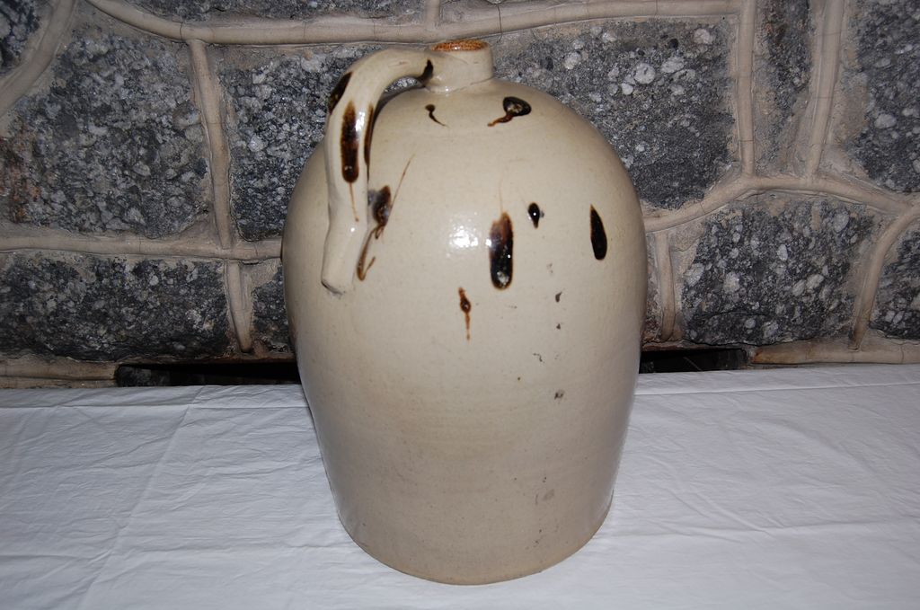 Late 1800's Stoneware E.S.&B New Brighton,Pa. Salt Glazed Jug Late 1800's Stoneware E.S.&B New Brighton,Pa. Salt Glazed Jug