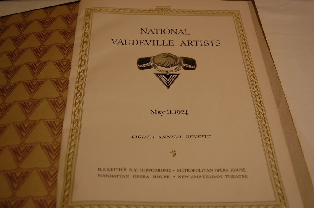Eighth Annual 1924 Benefit of National Vaudeville Souvenir Book Eighth Annual 1924 Benefit of National Vaudeville Souvenir Book