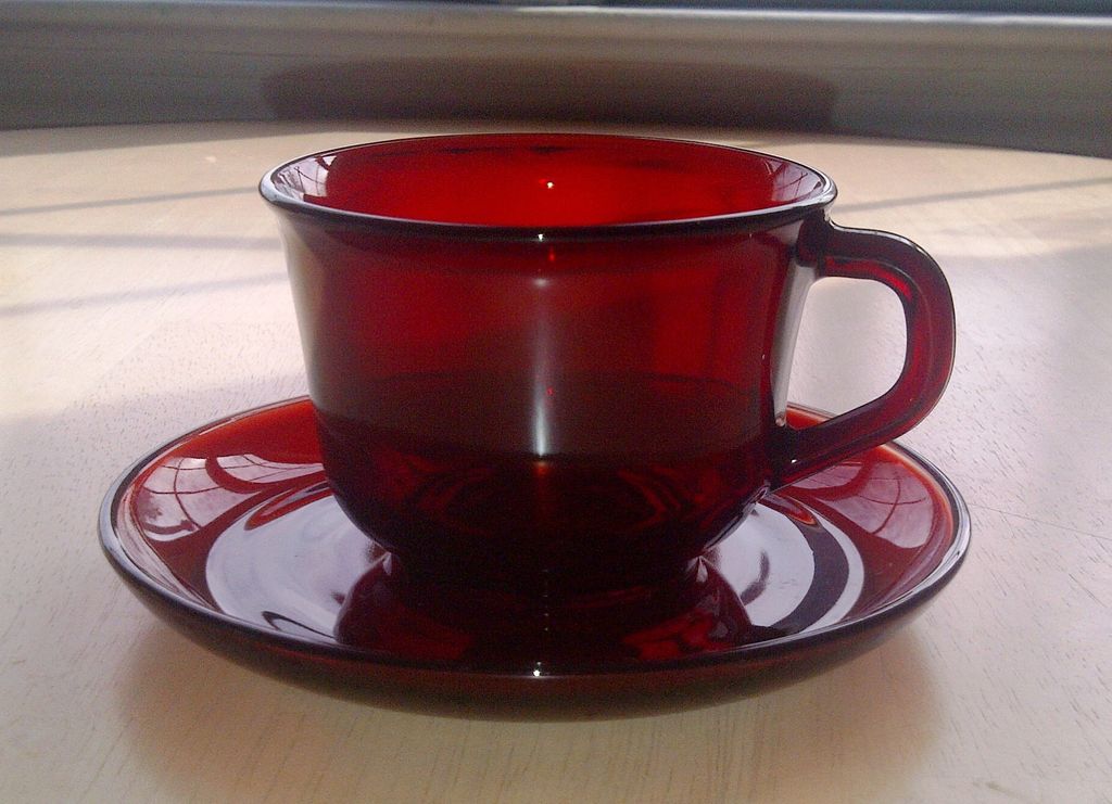 Anchor Hocking Royal Ruby Cup and Saucer Anchor Hocking Royal Ruby Cup and Saucer