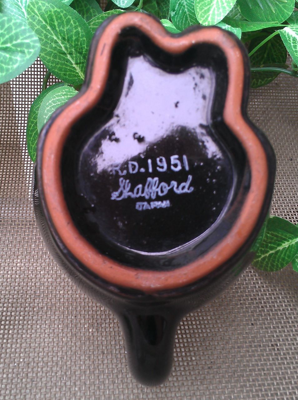 Shafford Redware Black Cat Creamer / Pitcher MIJ Shafford Redware Black Cat Creamer / Pitcher MIJ
