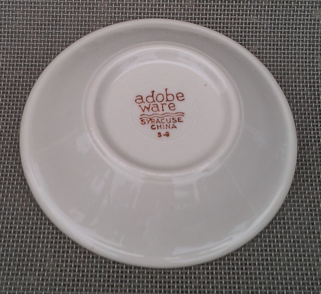 Syracuse China Adobe Ware Set Urn / Scrolls / Fruit Basket Pattern Syracuse China Adobe Ware Set Urn / Scrolls / Fruit Basket Pattern